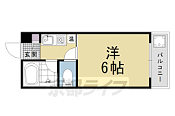 鳴滝グリーンハイツ 1Kの間取図画像