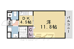 パレスコート 1DKの間取図画像