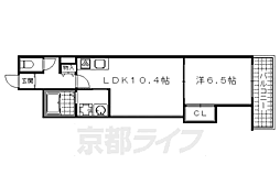 シャルマンビル 1LDKの間取図画像