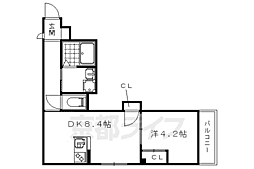 プログレーッソ西ノ京 1LDKの間取図画像