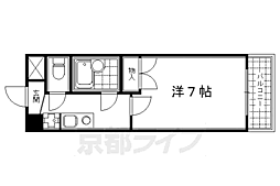 早川マンション 1Kの間取図画像
