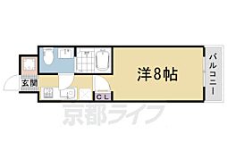 グランドパレス西院東館 1Kの間取図画像