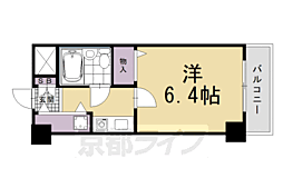 ライオンズマンション四条烏丸 1Kの間取図画像