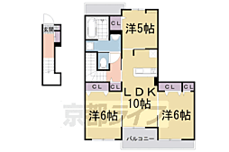 エステブリッサ青谷 3LDKの間取図画像