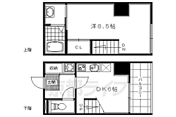 Y'sFlats西陣 1DKの間取図画像