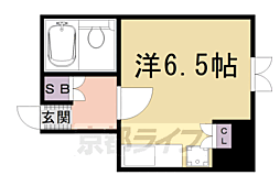 ルピエ四条 ワンルームの間取図画像