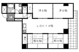 インペリアル京都 4LDKの間取図画像