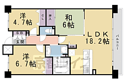パデシオン伏見藤森グランドプレミアム 3LDKの間取図画像