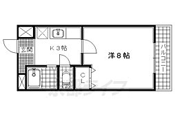 ルーミネス芦谷 1Kの間取図画像