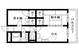 オレンジハウス 2DKの間取図画像