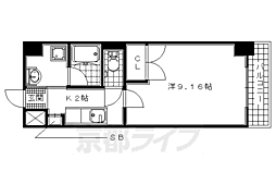 ラ・ポルテ 1Kの間取図画像