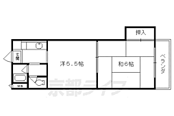 アーバンヒル桃山 2Kの間取図画像