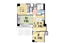 アパガーデンコート京都駅前 3LDKの間取図画像