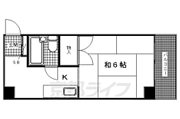 ヌヴェールハイツ 1Kの間取図画像