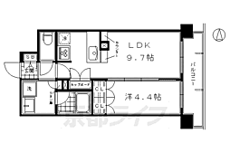 ザ・テラス京都グランターミナル 1LDKの間取図画像