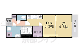 ファステート京都壬生フィエロ 1DKの間取図画像