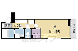 ヒカルサ枚方村野高見台 1Kの間取図画像