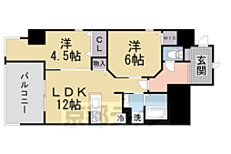 テラス天の川 2LDKの間取図画像