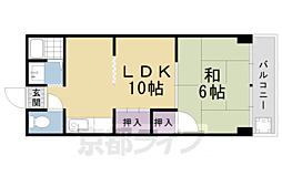 武村ハイツ 1LDKの間取図画像