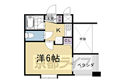 ベラジオ四条堀川 1Kの間取図画像