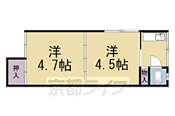 セカンドステージ静楽 2Kの間取図画像