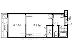 ティファニーハイツ 2Kの間取図画像