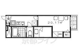レオパレスフージー桃山 1Kの間取図画像