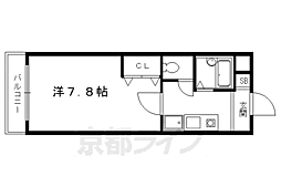 ベル・ウイング 1Kの間取図画像