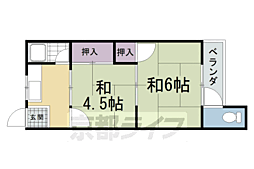 永楽荘 2Kの間取図画像
