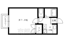 メゾン山喜 1Kの間取図画像
