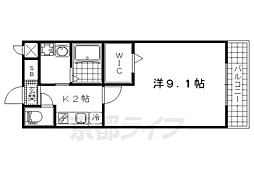 A-mon醍醐 1Kの間取図画像