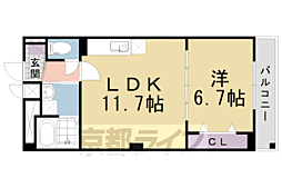 アネックス久我の杜五番館 1LDKの間取図画像