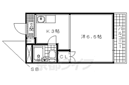 ラークヒルズ三山木 1Kの間取図画像