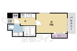 ラフィナット馬塚 1Kの間取図画像