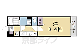 リブリ・長岡京 1Kの間取図画像