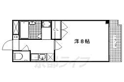 ベルコート太秦 1Kの間取図画像