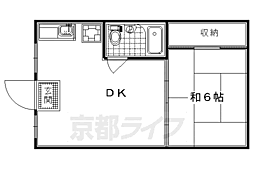 マンション松原 1DKの間取図画像