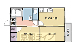 ハイツSQUARE 2DKの間取図画像