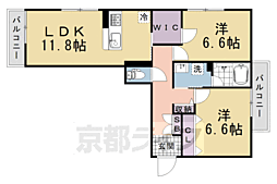 セントリヴィエ京都嵐山2 2LDKの間取図画像