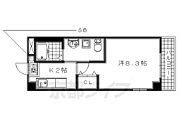かぐや姫タワービル 1Kの間取図画像