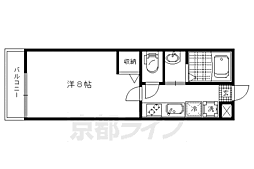 アークリード京都千本 1Kの間取図画像