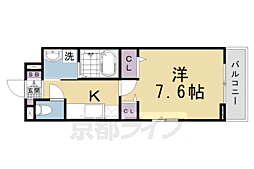 深草邸 1Kの間取図画像