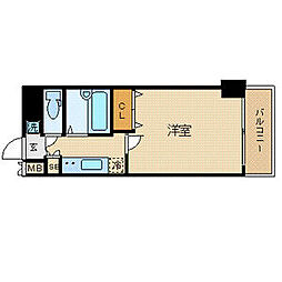 エステムプラザ神楽坂 1Kの間取図画像
