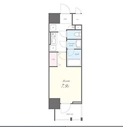 東京メトロ有楽町線 江戸川橋駅 徒歩6分の賃貸マンション 3階1Kの間取り