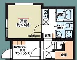 都営新宿線 曙橋駅 徒歩4分の賃貸マンション 1階1Kの間取り