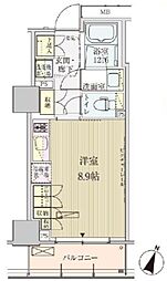 東京メトロ丸ノ内線 赤坂見附駅 徒歩2分の賃貸マンション 3階ワンルームの間取り