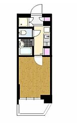 東京メトロ有楽町線 飯田橋駅 徒歩7分の賃貸マンション 2階1Kの間取り
