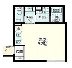 東京メトロ丸ノ内線 四谷三丁目駅 徒歩3分の賃貸マンション 1階ワンルームの間取り