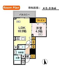 東京メトロ東西線 神楽坂駅 徒歩6分の賃貸マンション 6階1LDKの間取り
