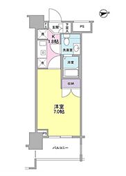 東京メトロ丸ノ内線 新宿御苑前駅 徒歩4分の賃貸マンション 5階1Kの間取り